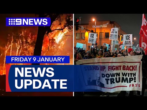 Catastrophic conditions across Victoria; ICE shooting demonstrations | 9 News Australia