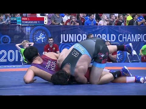 Repechage GR - 84 kg: T. TCHKUASELIDZ (GEO) df. J. PARK (KOR) by VSU1, 12-4