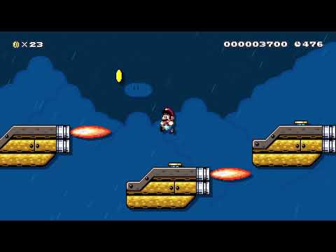 Jetship Armada (8-2) by BrainBust 🍄 Super Mario Maker 2 ✹Switch✹ #bed