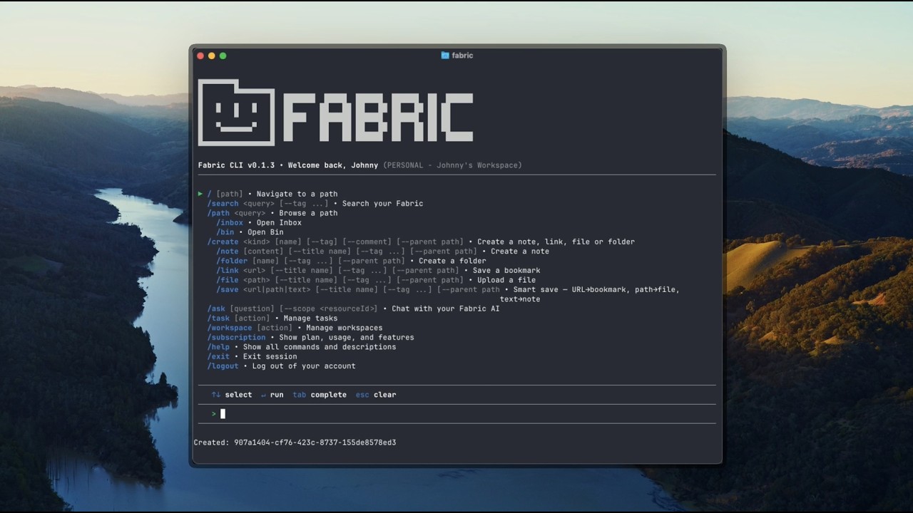Fabric CLI video preview