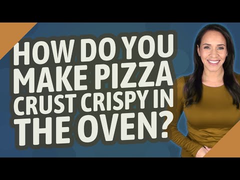 How do you make pizza crust crispy in the oven?