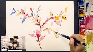 How to Paint Leaves in Watercolor | Painting Tutorial for Beginners