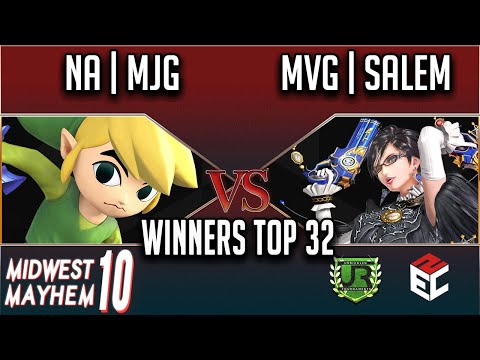 Midwest Mayhem 10 WINNERS TOP 32 - NA | MJG (Toon Link) vs MVG | Salem (Bayonetta)