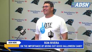 Ron Rivera discusses the importance of giving out good Halloween candy