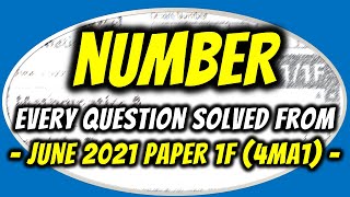Every Number Question Solved | June 2021 Edexcel IGCSE Maths A Paper 1F