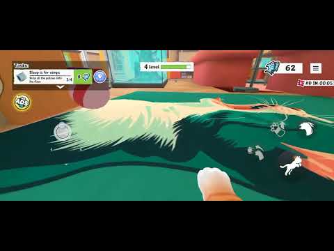 I am Cat - Level 4 Drop all the pillows onto the floor Walkthrough Gameplay