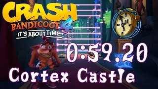 Crash Bandicoot 4 : Time Trial Cortex Castle (コルテックスのおしろ) 0:59.20 !