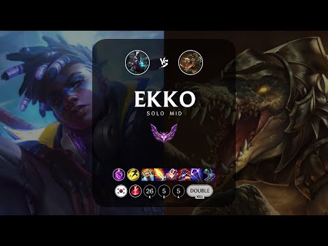 Ekko Mid vs Renekton - KR Master Patch 13.12