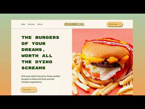 Foto kelas BurgerCall - Burgershop Landing Page Figma Template UI Kit
