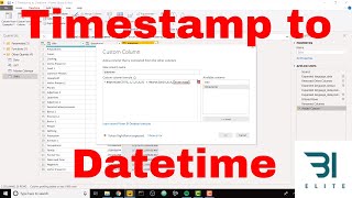 Power BI - Convert Timestamp to Datetime