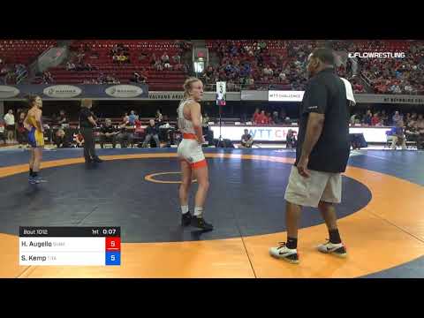 53 Kg Semifinal Haley Augello Sunkist Kids Wrestling Club Vs Shauna Kemp Titan Mercury Wrestling C