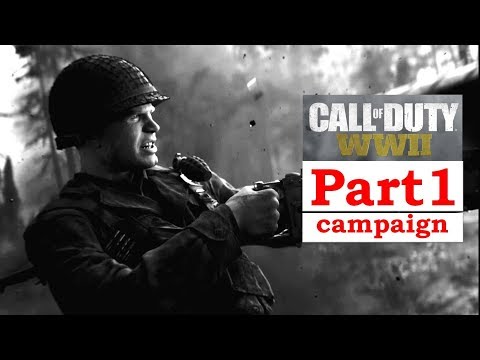 Call of Duty WW2 - Full game Walkthrough - Part 1: D-Day [No Commentary]