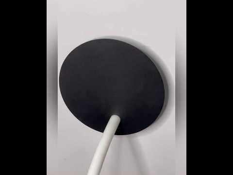 Розетка потолочная под блок питания черная D180 и диск 220 с отверстием 22,5 мм для неона