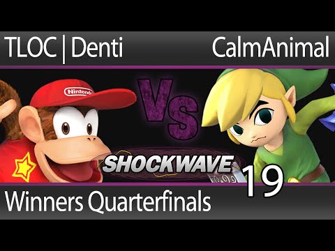 SW19 Smash 4 - TLOC Denti (Diddy) vs CalmAnimal (Toon Link, Bowser) - Winners Quarters