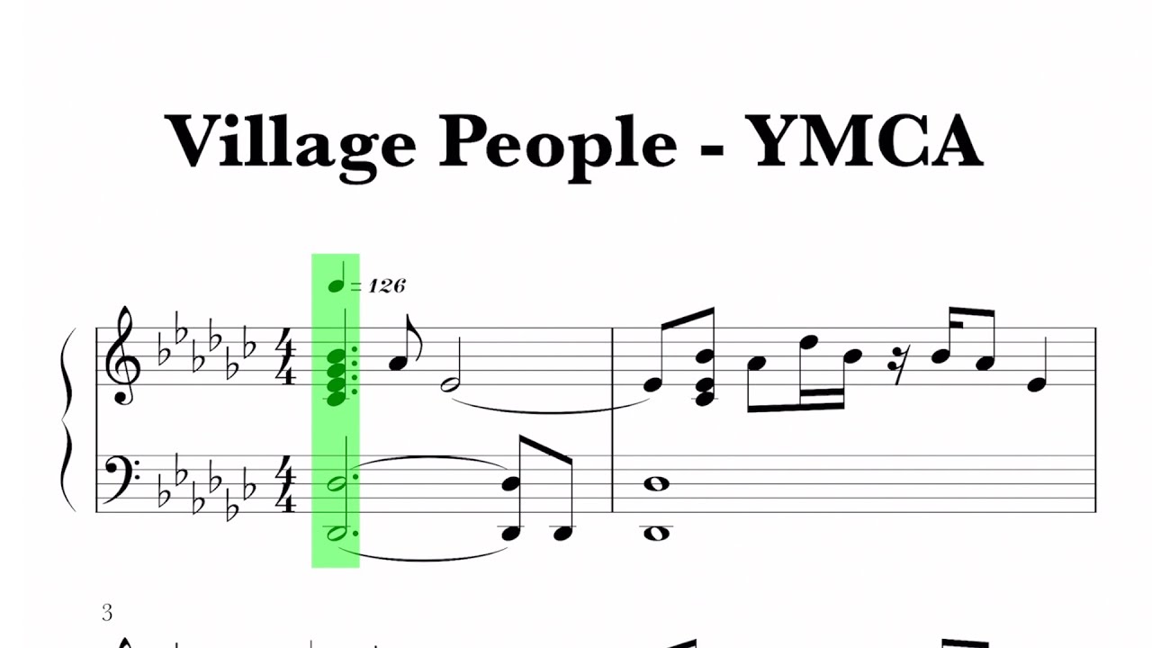 Village People - YMCA Sheet Music