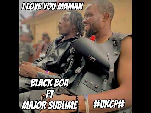 Black boa I love you maman
