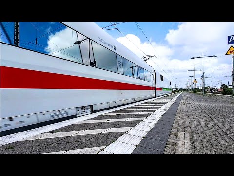 ICE 2 / BR 402 Cruising through Gütersloh HBF at approx. 100 m/h - Fly-by -
