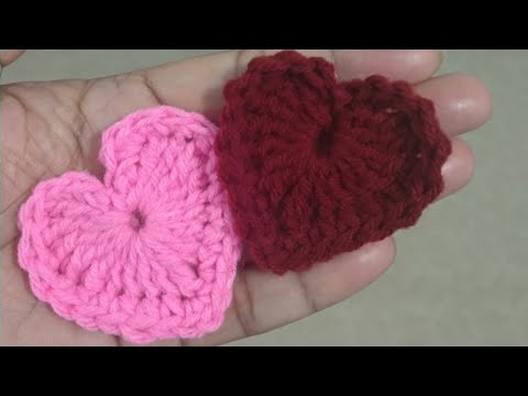 Learn how to crochet little woolen heart |DIY| Video