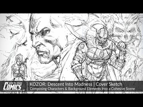 KOZOR No.1 Cover Sketch | Composing Characters & Background Elements Into a Cohesive Scene