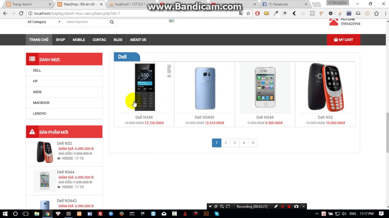 Bài 17: Xây dựng website bán hàng bằng php thuần : Phân trang