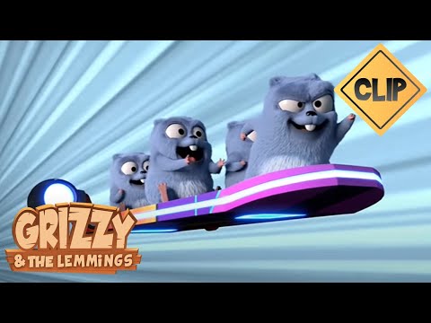 🛹Le skateboard volant des Lemmings 🐻 - Grizzy & les Lemmings