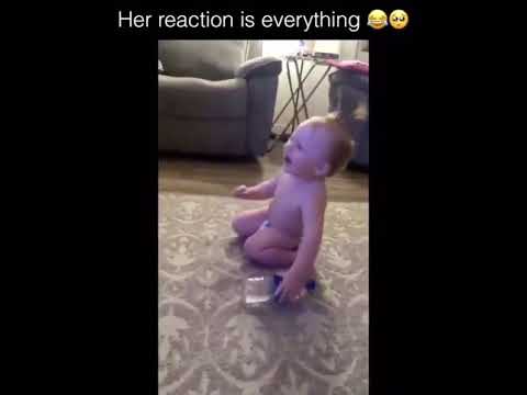 Baby Reaction After Water Bottle Flip 😍😍