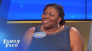 Steve meets Barney the Dinosaur! | Family Feud