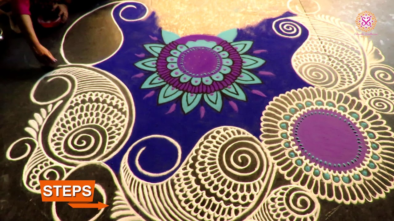 Rangoli design mandala by shanthi sridharan