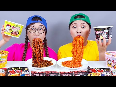 Spicy Food Fire Noodle Mukbang DONA