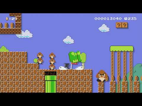 【ロックマン･マリオ】マッシュマンの丘 by CWU-01P - Super Mario Maker - No Commentary 1bs