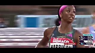 Nia Ali 🇺🇲 won the women's 100mH at the #monacodl storming to a new PB of 12.30s