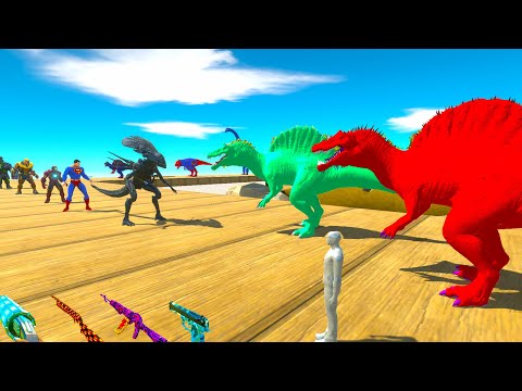 COLOR SPINOSAURUS FPS AVATAR RESCUE MISSION - Animal Revolt Battle Simulator