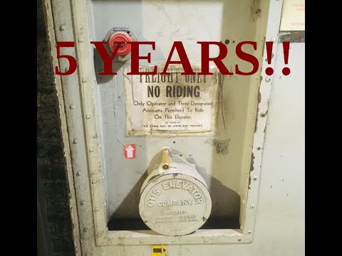 5 years! ANTIQUE hand-operated Otis winding-drum freight elevators - The Highline - Pittsburgh, PA