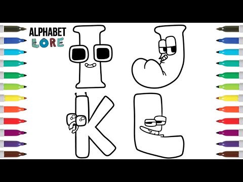 Alphabet Lore Coloring Book Page | Alphabet Lore I, J, K, L | Elektronomia/JJD - Free [NCS Release]