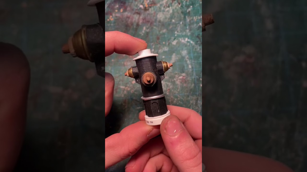 How I made a Realistic Miniature Fire Hydrant!! #tinyart #minitutorials #realisticart #firehydrant