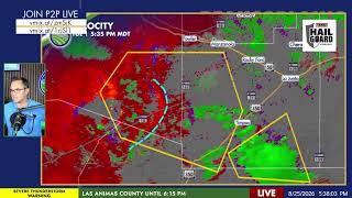 LIVE - Multiple Severe T-Storm Warnings/ Flash Flood Warning Aspen Acres Burn