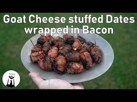 How to Make Goat Cheese stuffed Dates wrapped in Bacon