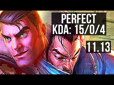JAYCE vs YASUO (TOP) | 15/0/4, Legendary, 6 solo kills, 1000+ games | NA Master | v11.13