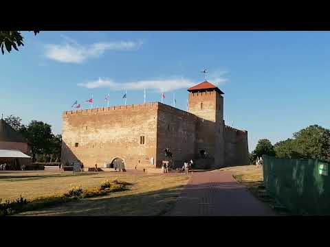 Gyula, HUNGARY - city tour on a bicycle