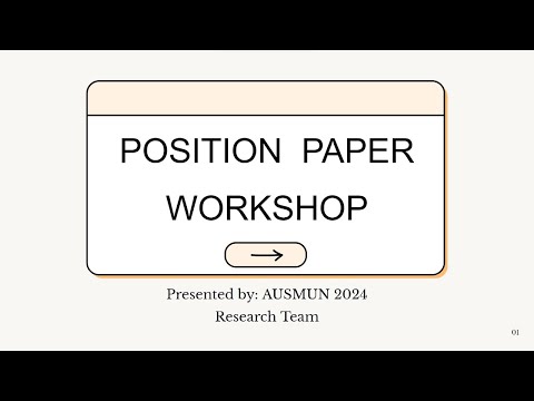 AUSMUN 2024: Position Paper Workshop