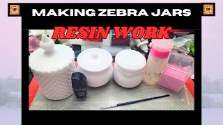 Creating Zebras Jars With Nail Polish | Resin Art | Epoxy Resin | Beginners Tutorial