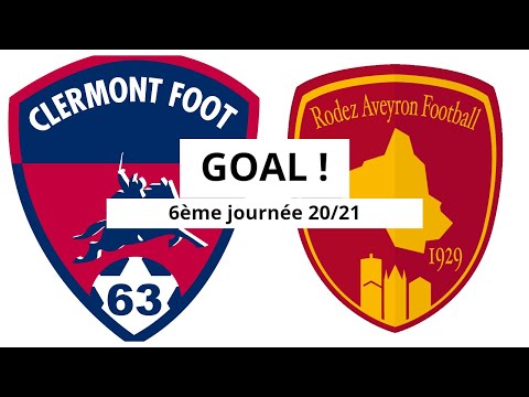 Clermont Foot 63 - Rodez AF [(1)-0] GOAL 5' (Yohann Magnin) 6ème journée 2020/21