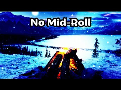 🔥 Noche Invernal con Fuego y Nieve | Relájate con el Sonido del Invierno