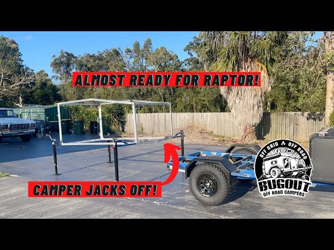 DIY SQUARE-DROP CAMPER BUILD EP 8 - Jack-Off Legs, Frame Welding Complete, Ready for Paint?