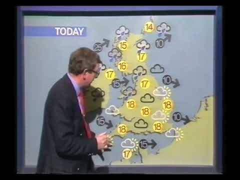 BBC1 Continuity, Weatherman & Grandstand - 1984