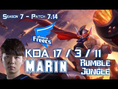 AFs MaRin RUMBLE vs SEJUANI Jungle - Patch 7.14 KR Ranked
