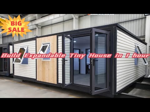 Building expandable modular tiny house in 1 hour (Fast!)