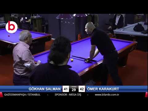 GÖKHAN SALMAN & ÖMER KARAKURT Bilardo Maçı - GOP BİLARDO - MEGA DİŞ CUP 2021-1/8