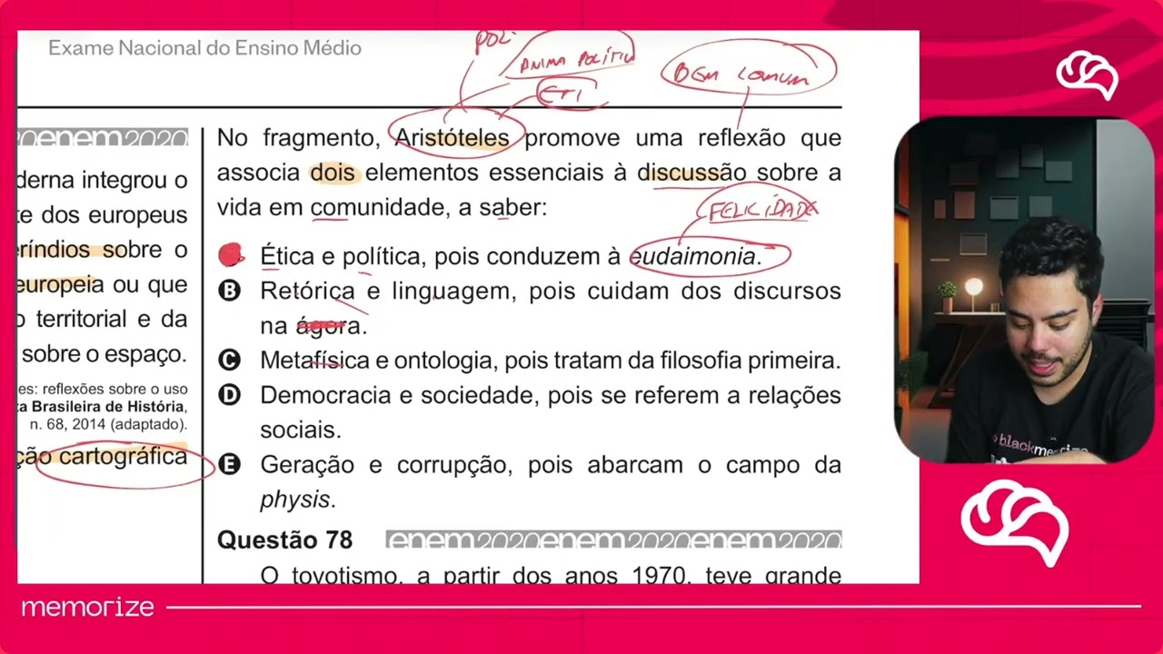 Resolução em Vídeo — Questão 77 ENEM 2020
