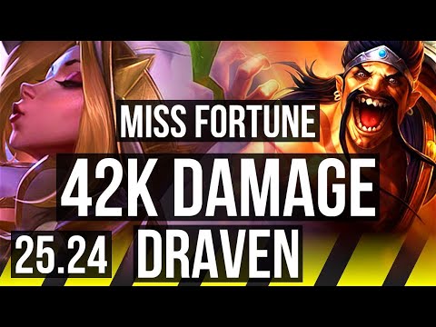 MISS FORTUNE & Lux vs DRAVEN & Sona (ADC) | 16/2/8, 42K damage | NA Master | 25.24